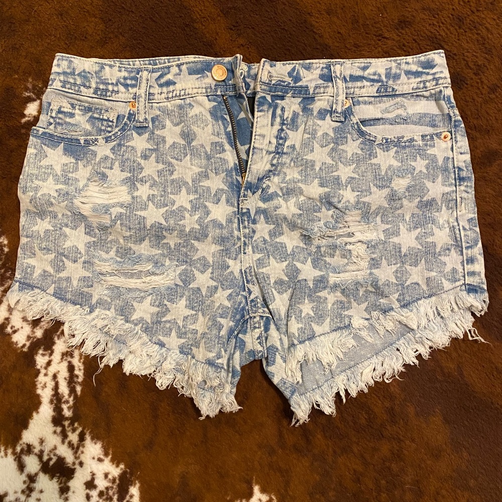 American flag jean shorts, Size 6